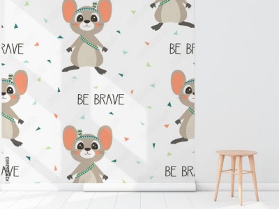 Fototapeta z  plemienną myszą z kreskówki