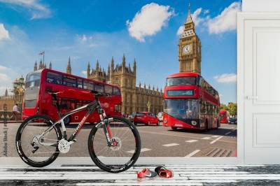 Fototapeta Codzienny uliczny widok w mieście Londyn