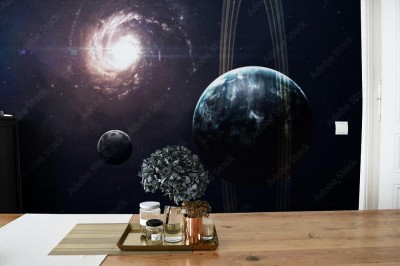 Fototapeta Nieskończone tło z mgławic i gwiazd