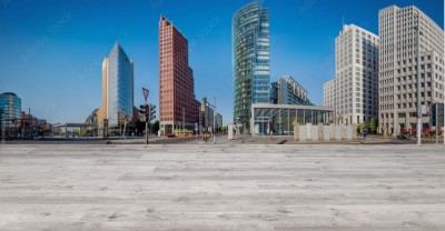 Fototapeta Panoramiczny widok na Potsdamer Platz w mieście Berlin