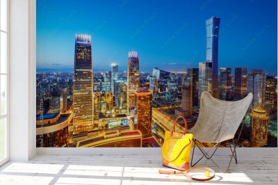 Fototapeta Widok Pekinu w nocy