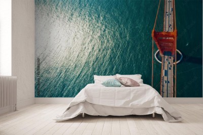 Fototapeta Widok z lotu ptaka na most Golden Gate Bridge w San Fransisco