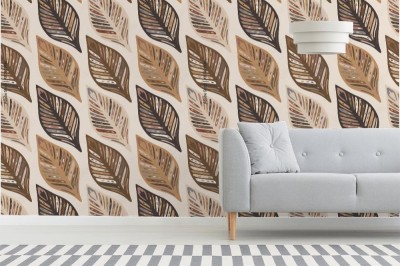Fototapeta ścienna do pokoju z motywem liści