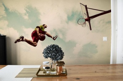 Fototapeta Uliczna koszykówka z perspektywy żaby