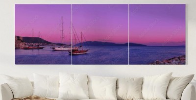 Obraz na płótnie Piękny krajobraz zachodzącego słońca