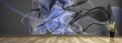 Fototapeta abstrakcyjna panorama w ciemnych barwach