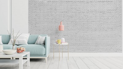 Fototapeta Ceglany mur z białą cegłą