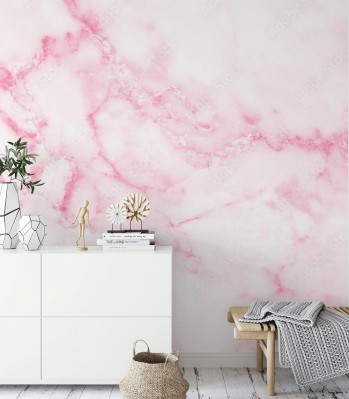 Fototapeta Biały marmur z różowymi żyłkami