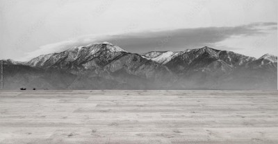 Fototapeta Czarno-białe pasmo górskie