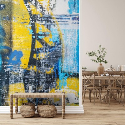 Fototapeta Graffiti niebiesko-żółte