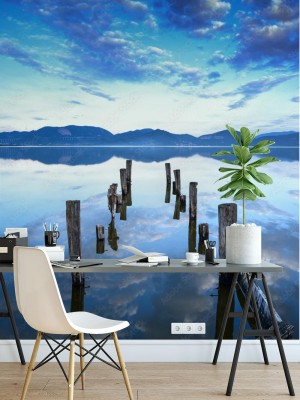 Fototapeta Toskańskie błękitne jezioro