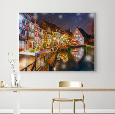 Obraz na płótnie Tradycyjne alzackie domy z muru pruskiego