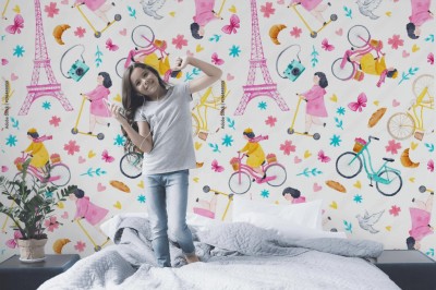 Fototapeta Akwarela dziecko wektor wzór