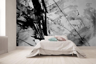 Fototapeta czarno-biała abstrakcja