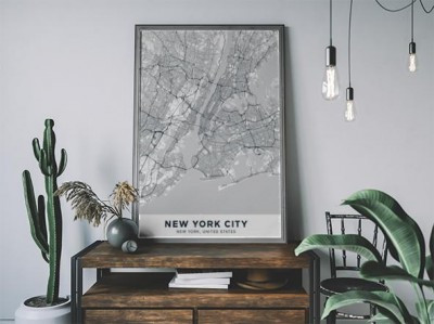 Plakat Mapa Nowego Jorku (NYC, NY)