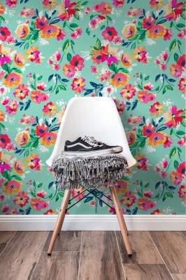 Tapeta Ładnie malowane kwiaty ~ bezszwowe tło