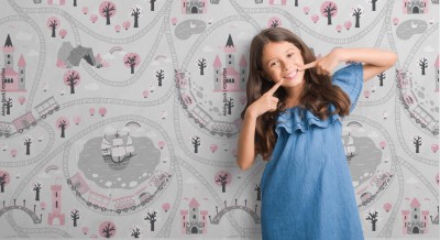 Fototapeta w stylu skandynawskim dla dziewczynki