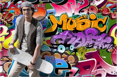 Fototapeta Bezszwowe tło graffiti