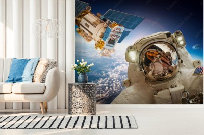 Fototapeta Astronauta na tle ziemi
