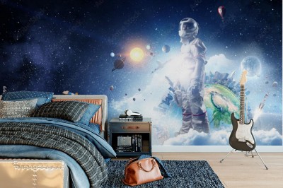 Fototapeta Kosmonauta podczas misji w kosmosie