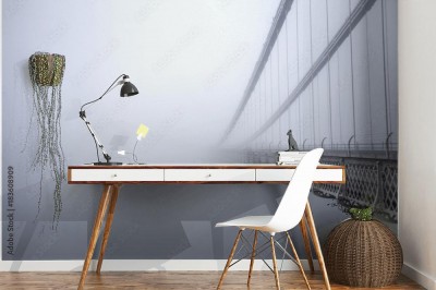Fototapeta Most w gęstej mgle