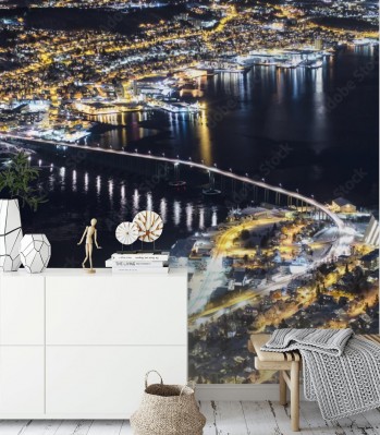 Fototapeta Widok na miasto Tromso w Norwegii 