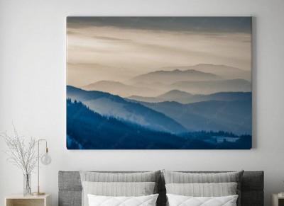 Obrazy do salonu Karpaty we lekka mgła