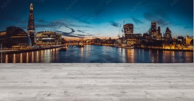 Fototapeta Brzegi Tamizy nocna panorama