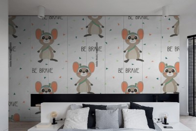 Naklejka na szafę z  plemienną myszą z kreskówki