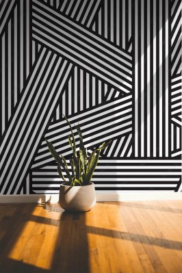 Tapeta na ścianę z wzorem w abstrakcyjne paski