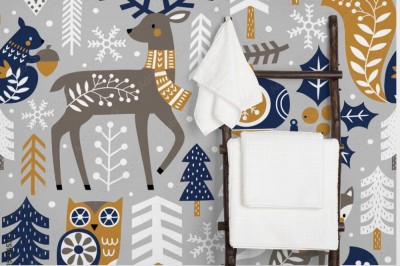 Tapeta ścienna w stylu skandynawskim