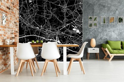 Fototapeta Mapa obszaru Katowic, Polska