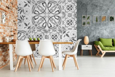 Fototapeta Modna dekoracja ścienna starych płytek ceramicznych