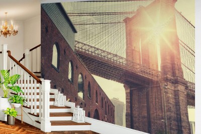 Fototapeta Most Brooklyński w stonowanych kolorach