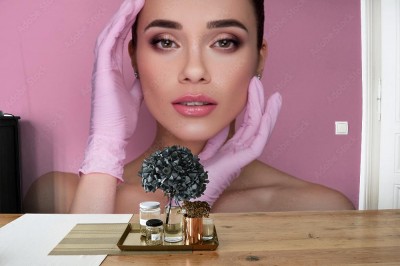 Fototapeta Zabiegi kosmetologiczne na twarz