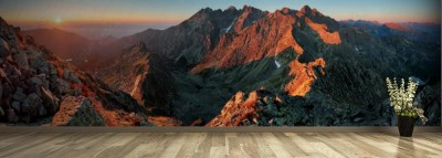 Fototapeta Jesienny krajobraz górskiej panoramy