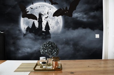 Fototapeta Nietoperze latające z zamku Draculas