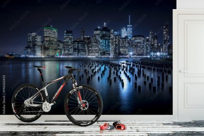 Fototapeta Blue Skyline Manhattan - Nowy Jork (NYC)