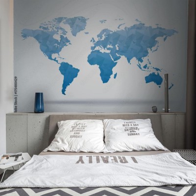 Fototapeta Mapa świata w stylu wielokąta