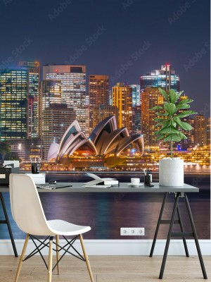 Fototapeta Nocna Panorama Sydney