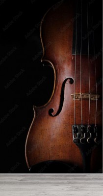 Fototapeta Skrzypce na ciemnym tle w stylu vintage