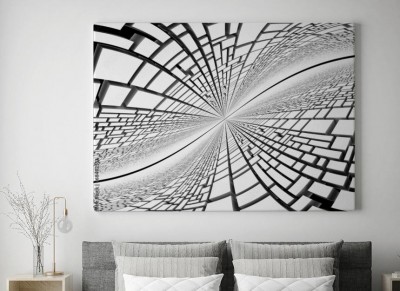 Obrazy do salonu rybie oko w tle