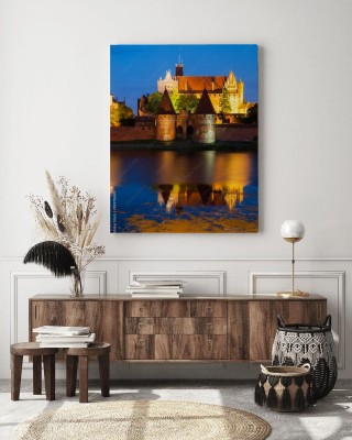 Obraz na płótnie Zamek w Malborku nocą