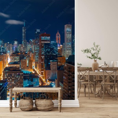 Fototapeta Chicago w nocy