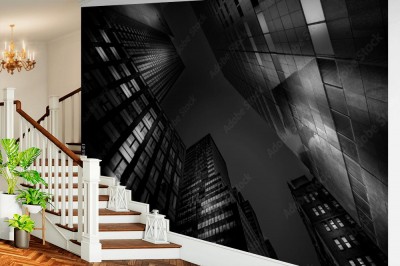 Fototapeta Mroczne drapacze chmur w Nowym Jorku