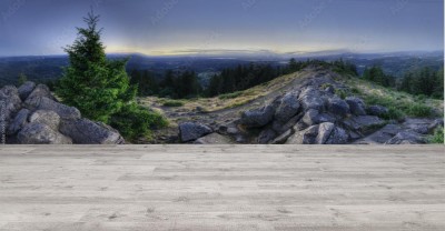 Fototapeta Soczysty krajobraz górskiej panoramy