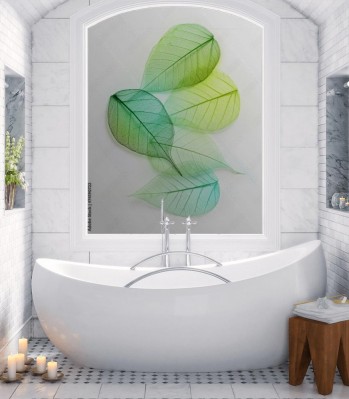 Naklejka na okno łazienkowe Soczysta zieleń liści