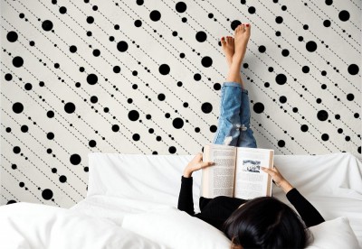 Tapeta Mozaika  kropek w odcieniach szarości