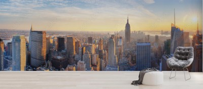 Fototapeta Panoramiczny widok Empire State Building w mieście Nowy Jork
