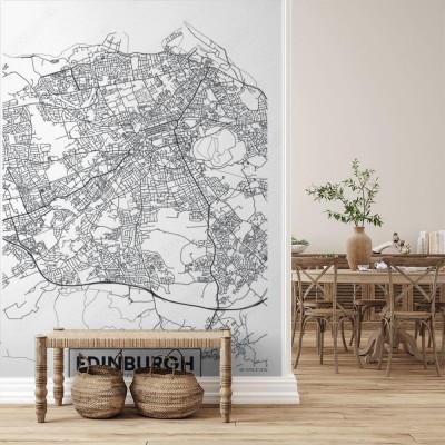 Fototapeta Edynburg - Mapa